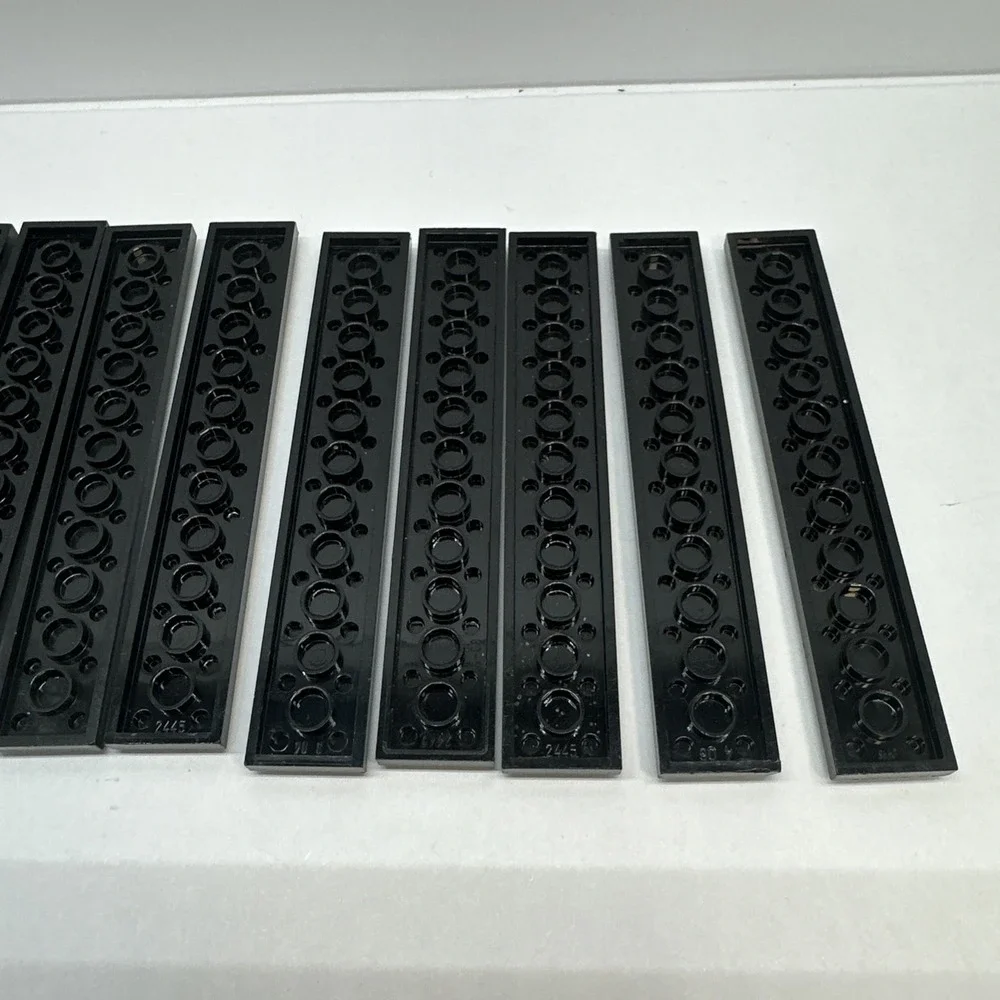 LEGO® Part # 2445 Black 2x12‎ Plate Lot Of 10